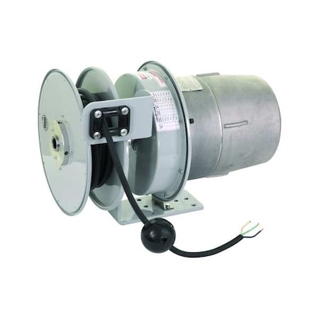 Cord Reels, Spring Retracted, Flying Lead, 14 AWG, Gray Reel Color, 50 ft Length, 0 Outlets MPN:RTSD3L-WW-B14K