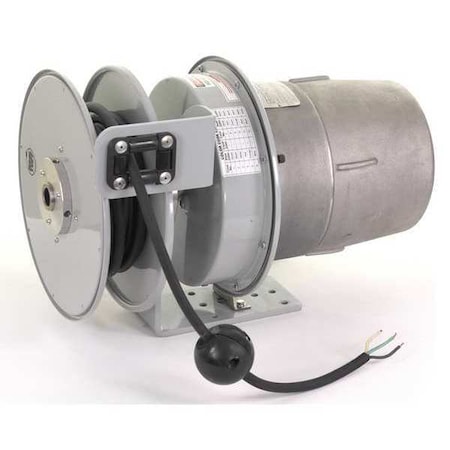 Cord Reels, Spring Retracted, Flying Lead, 14 AWG, Gray Reel Color, 20 ft Length, 0 Outlets MPN:RTSD4L-WW-B14E