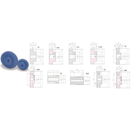 Machined Nylon Spur Gears MPN:PS2-26