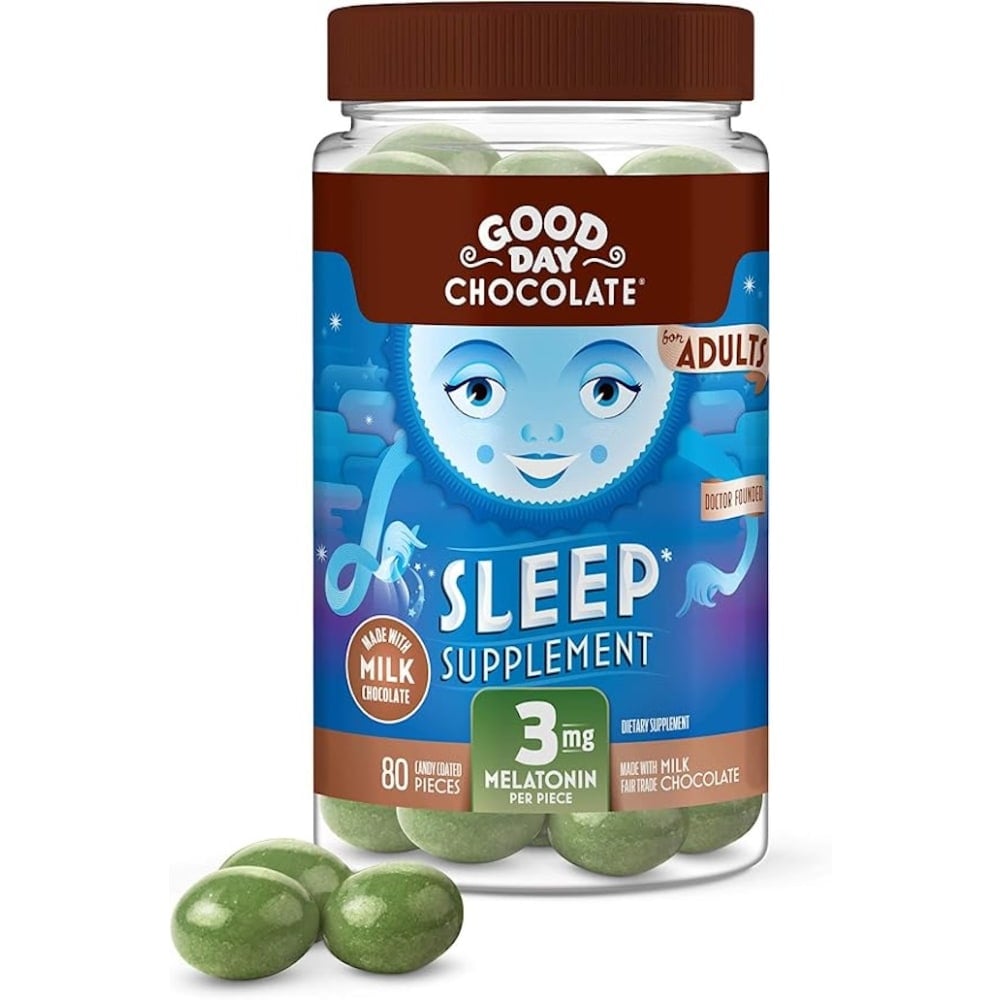 Good Day Chocolate Supplements, Melatonin Milk Chocolate, 3mg, Total Qty 80 MPN:00474