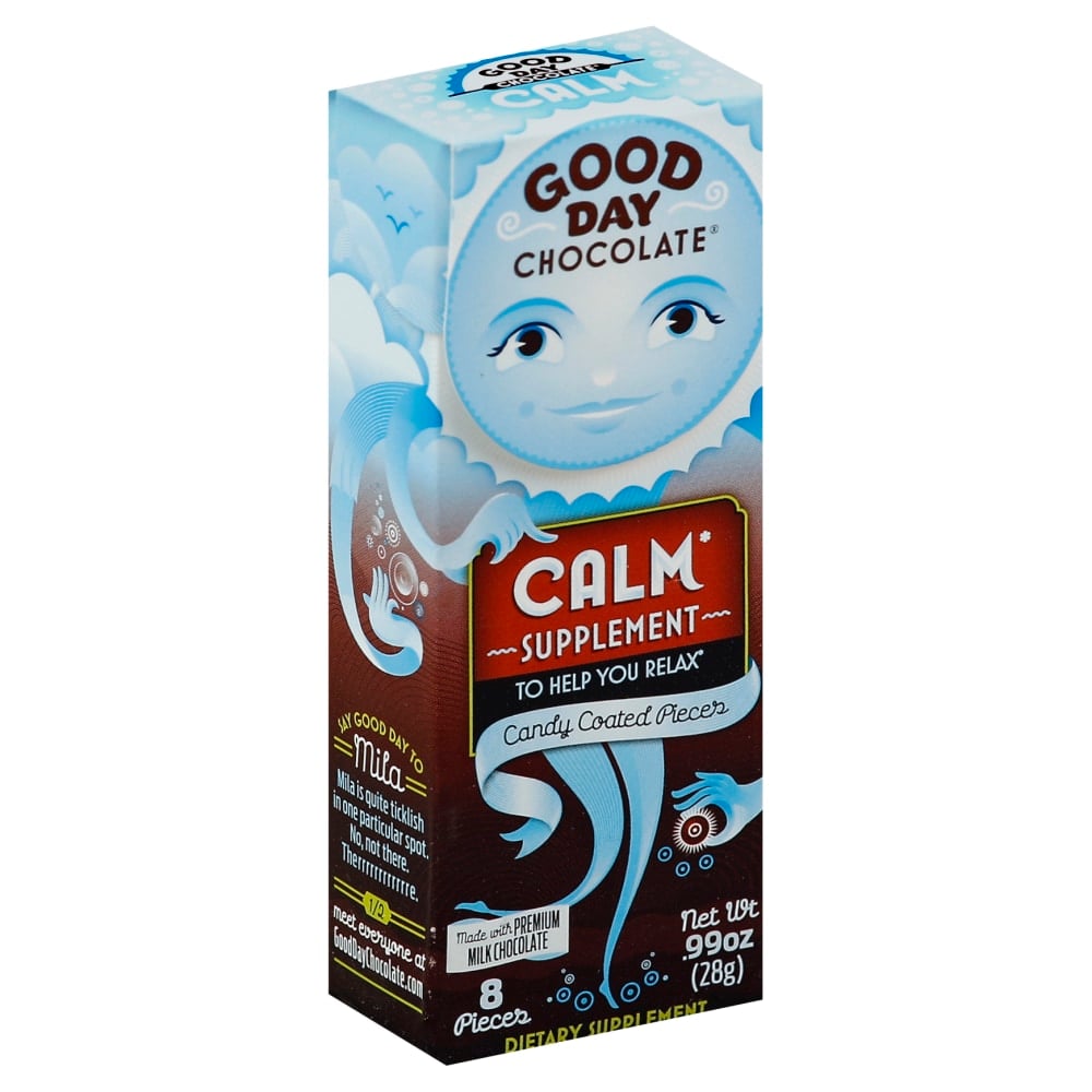 Good Day Chocolate Supplements, Calm Milk Chocolate, .99 oz, Total Qty 12 MPN:GDC401