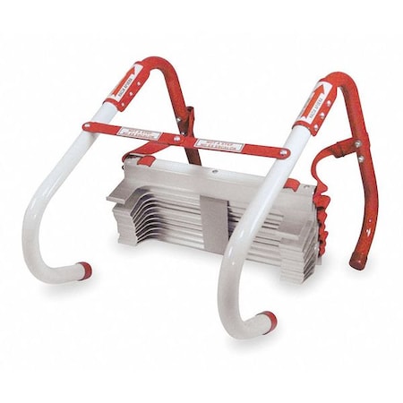 Emergency Escape Ladder, Window Mount, 3 Stories, Steel, 25 ft Length, 1000 lb Load Capacity MPN:468094