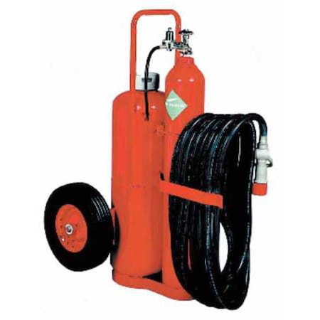 Wheeled Fire Extinguisher, 125 lb Capacity, Class BC, UL Rating240B:C, Potassium Bicarbonate MPN:B125K-1