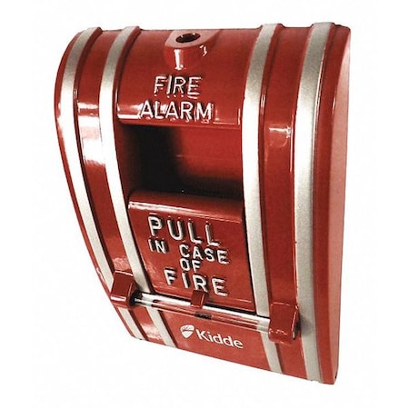 Fire Alarm Pull Station, Red, 2-15/32