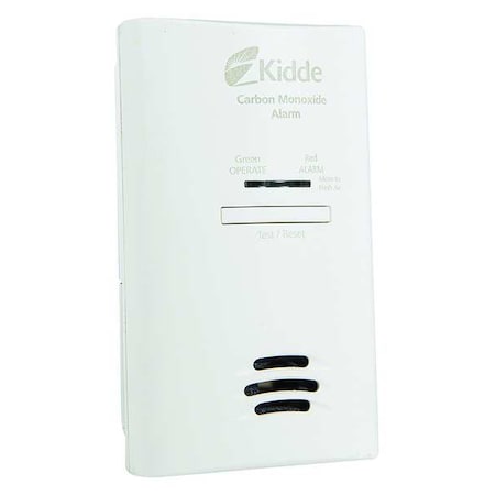 Carbon Monoxide Alarm, 85 dB at 10 ft, (2) AA Batteries, 120V AC, Electrochemical MPN:KN-COB-DP2