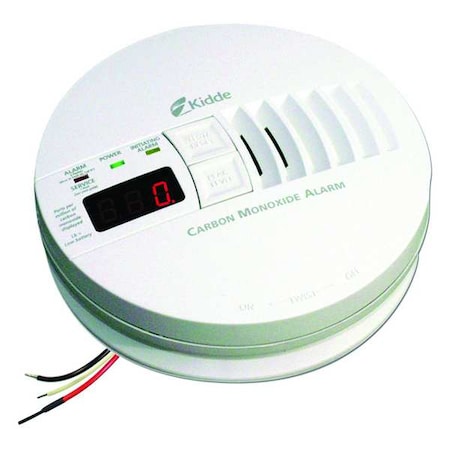 Carbon Monoxide Alarm, 85 dB at 10 ft, 120V AC, 9V, Electrochemical Battery Backup: Yes MPN:KN-COP-IC