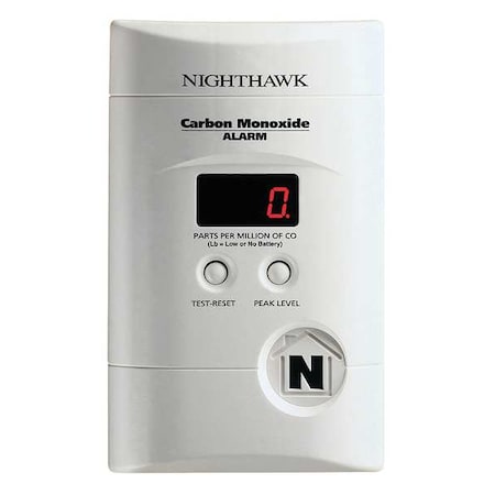 Carbon Monoxide Alarm, 85 dB at 10 ft, 120V AC, 9V, Electrochemical Battery Backup: Yes MPN:KN-COPP-3