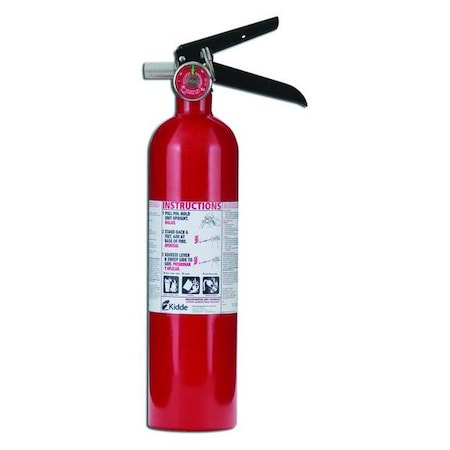 Fire Extinguisher, Class ABC, UL Rating 1A:10B:C, 100 psi, Rechargeable, 2.5 lb capacity MPN:PRO-2.5MP-1