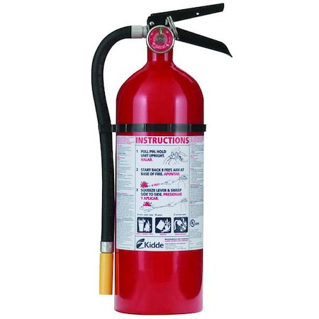Fire Extinguisher, Class ABC, UL Rating 3A:40B:C, Dry Chemical, 5 lb capacity, 18 ft Range MPN:PRO-5MP-1