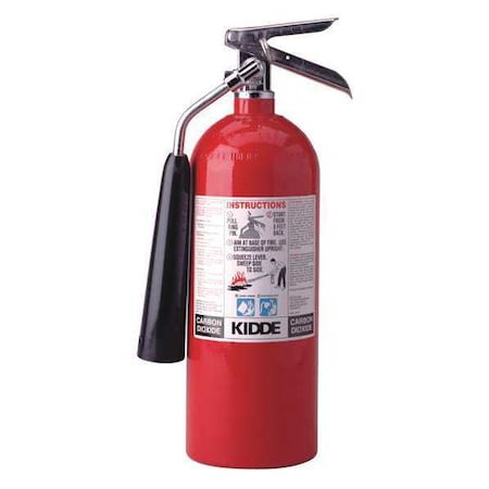 Fire Extinguisher, 5 lb Capacity, Class BC, UL Rating5B:C, Carbon Dioxide MPN:PRO5CDM