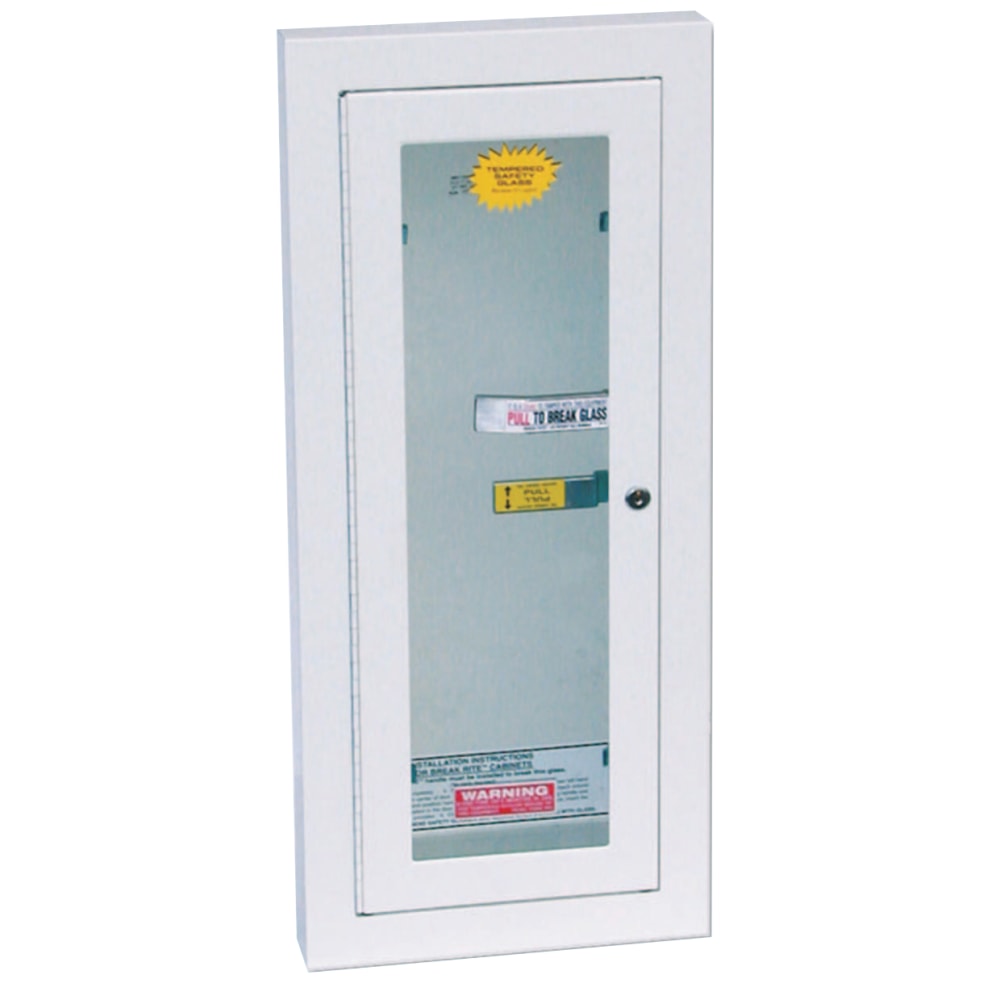Extinguisher Cabinets, Semi-Recessed w/Keyed Lock, Galvanized Steel, Tan, 10 lb MPN:468047