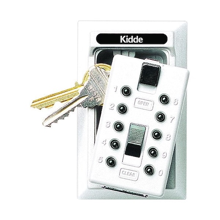 Lock Box, White, Surface, PushButton, 5 Keys MPN:1408