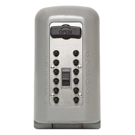 Lock Box, Titanium, Push Button, 5 Keys MPN:2047