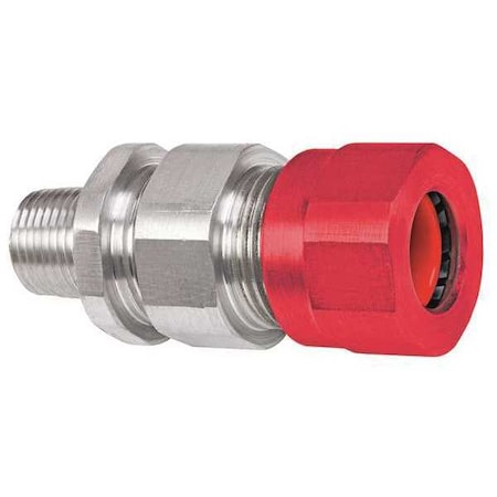 Conduit Fitting Connector, 1/2 in, Liquid-Tight, Aluminum, Plain, Silver MPN:MC2X1C