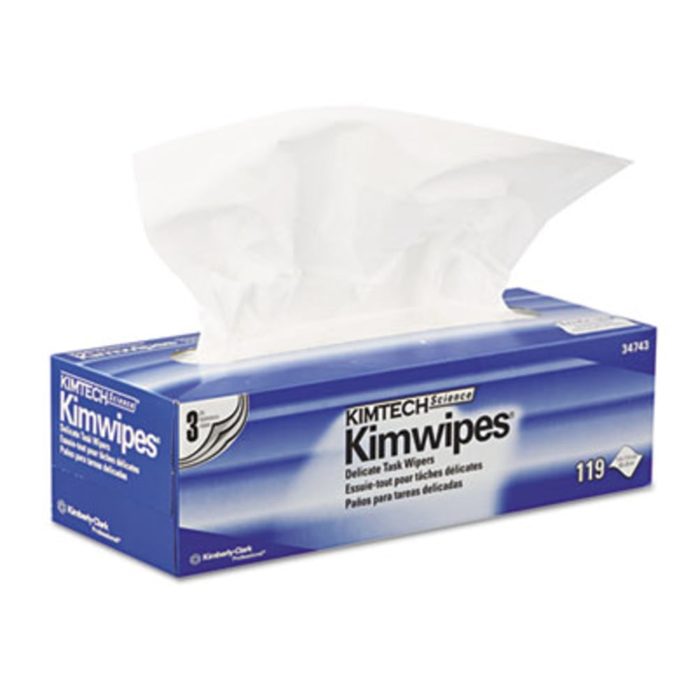 KIMTECH Delicate Task Wipers - Pop-Up Box - For Laboratory - Absorbent - White/ - 1 Box MPN:34743