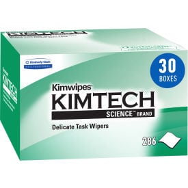 Kimtech™ Kimwipes Delicate Task Wipers 1-Ply 4.4 x 8.4 Unscented 286/Box 30 Boxes/Carton 34120
