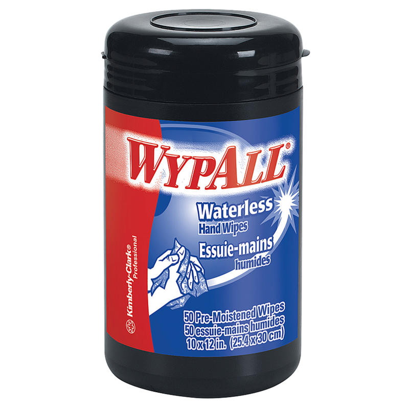 Wypall Heavy-Duty Waterless Hand Wipes, Orange Scent, 12in x 10 1/2in, Tub Of 50 MPN:58310
