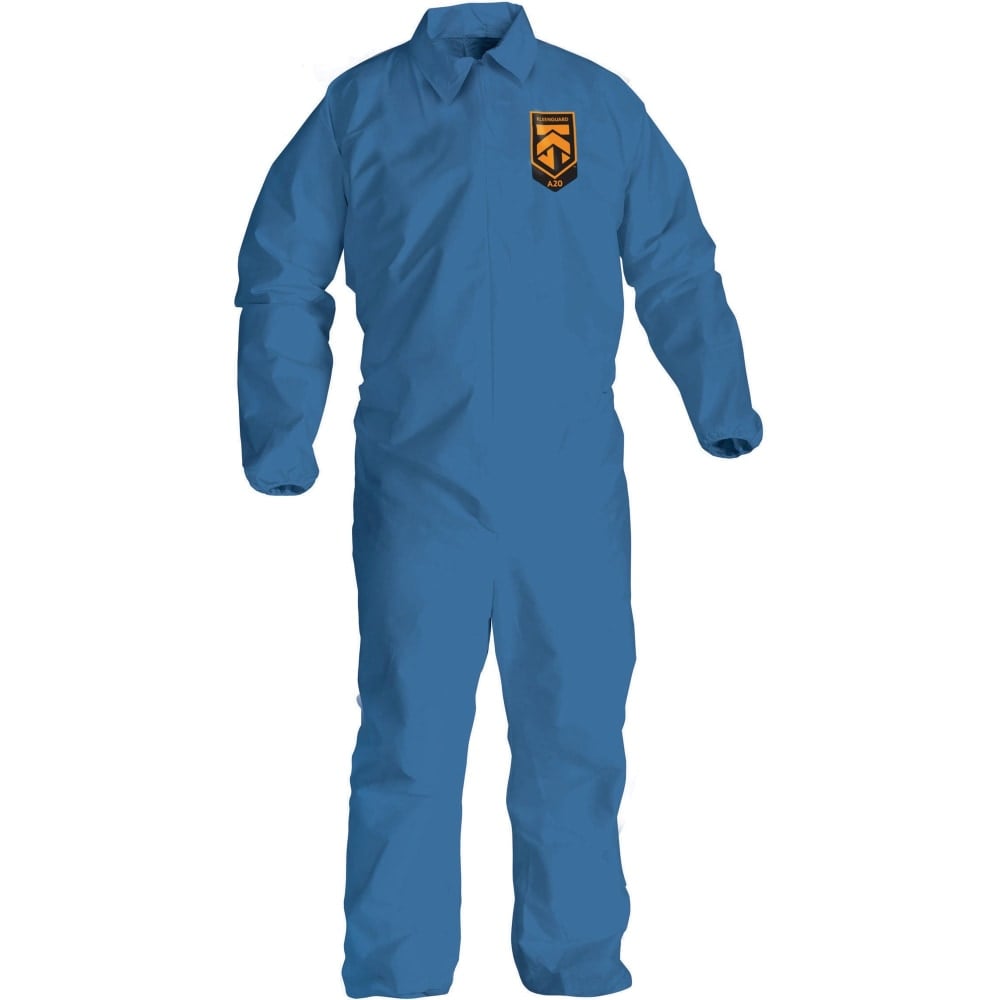 KleenGuard A20 Coveralls - Zipper Front, Elastic Back, Wrists & Ankles - Zipper Front, Elastic Wrist & Ankle, Breathable, Comfortable - 2-Xtra Large Size - Flying Particle, Contaminant, Dust Protection - Blue - 24 / Carton MPN:58505