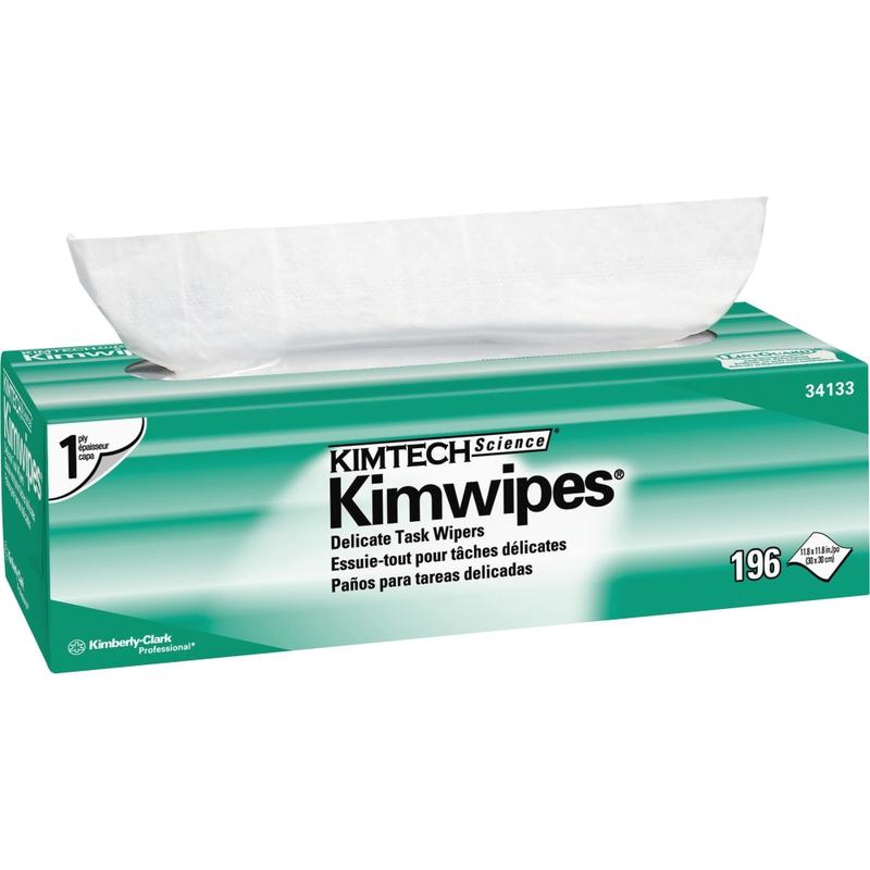 Kimberly-Clark KimTech 1-ply Delicate Task Wipers - 11.80in Width x 11.80in Length - 196/Pack - 15 / Case MPN:34133
