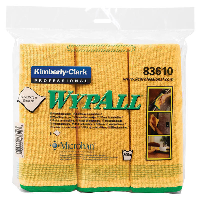 Wypall Microfiber Cloths, Yellow, Pack Of 6 MPN:83610