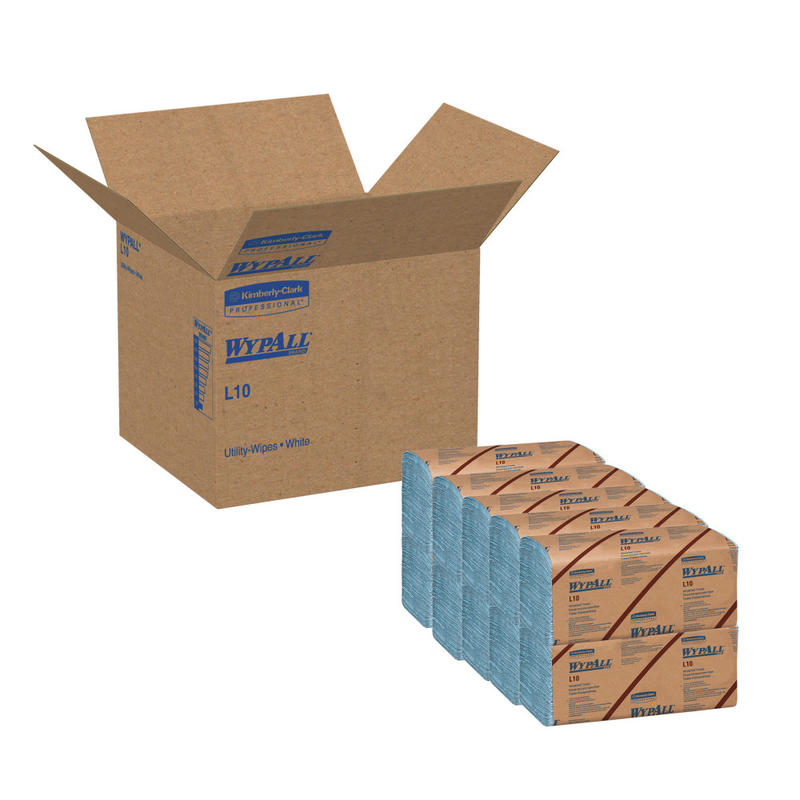 WypAll L10 1-Ply Windshield Towels, 9 1/8in x 10 1/4in, 224 Towels Per Pack, Carton Of 10 Packs MPN:KCC05123
