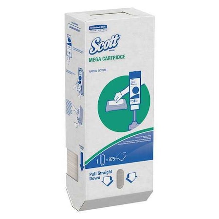 Mega Cartridge Napkin Box Dispos Paper 875 Npk/Pk 6/Cs MPN:98908
