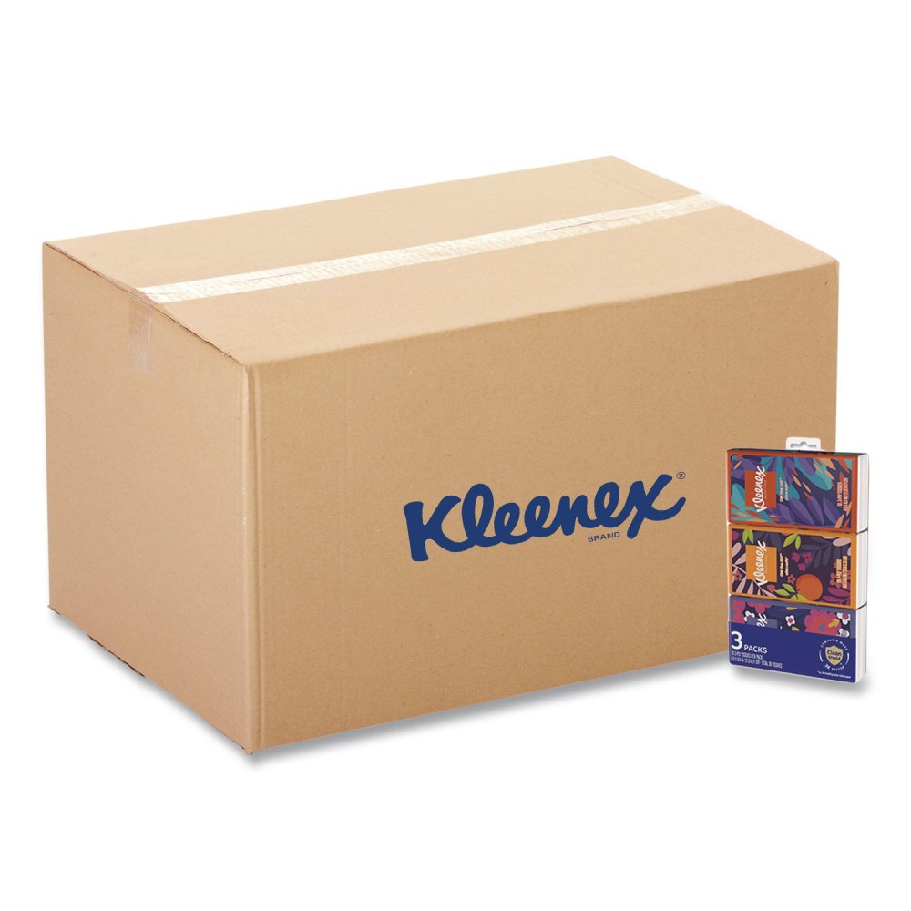 Kleenex On The Go Packs Facial Tissues, 3-Ply, White, 10 Sheets/Pouch, 3 Pouches/Pack, 36 Packs/Carton MPN:11976