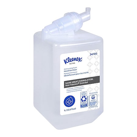 Ultra Moisturizing Foam Hand Sanitizer, 1.0 L Refills for Scott Essential Manual Dispensers (6), PK6 MPN:34700