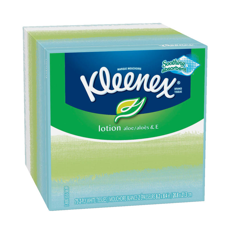 Kleenex BOUTIQUE 3-Ply Facial Tissue With Lotion, Cold Care, 75 Sheets Per Box (Min Order Qty 18) MPN:25829