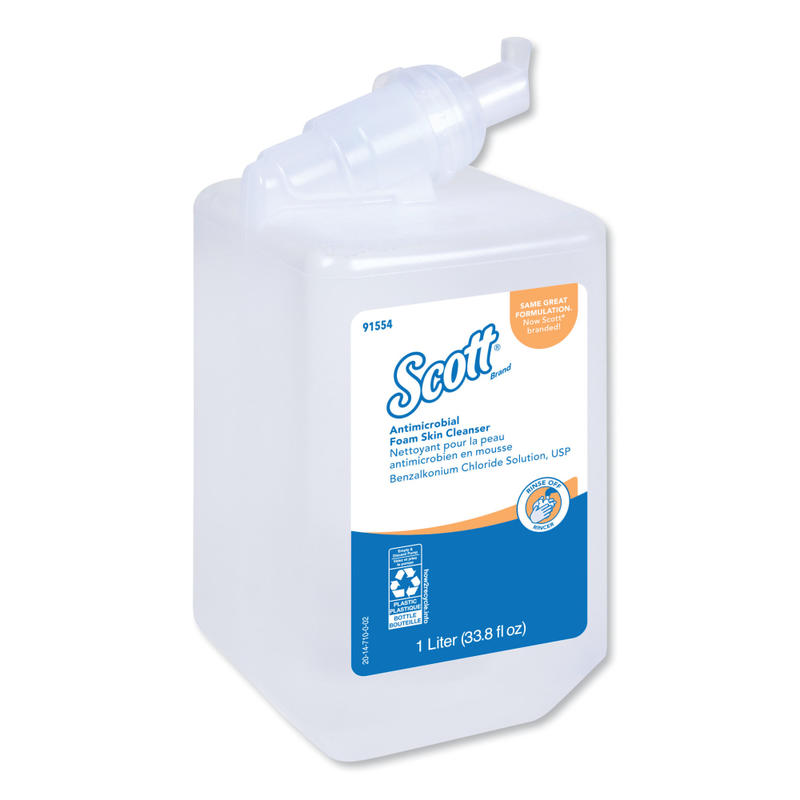 Kleenex Fresh Scent Antibacterial Foam Hand Cleanser Soap, Unscented, 33.8 Oz Bottle, Pack of 6 MPN:KCC 91554