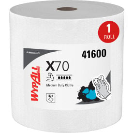 WypAll® X70 Cloths Jumbo Roll Perforated 12.4 x 12.2 White 820 Towels/Roll 41600