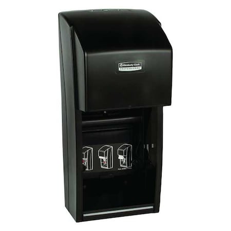 Vertical Single Roll Toilet Paper Dispenser (09021), Black, 6.0
