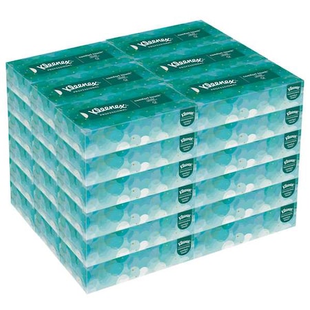 Facial Tissue, Kleenex Comfort Touch, Flat Box, 2 Ply, 100 Sheets/Box, 36PK MPN:21400