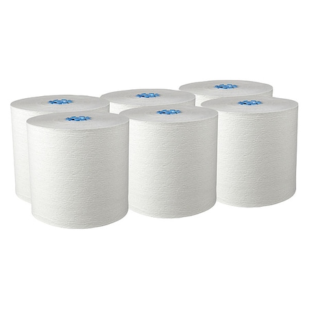 Hard Roll Paper Towels for Blue Core Dispensers, White, (700'/Roll, 4, 200'/Case), 6PK MPN:25637