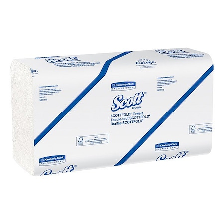 Scott Essential Scottfold Multifold Paper Towels, 1 Ply, 175 Sheets, White, 25 PK MPN:45957