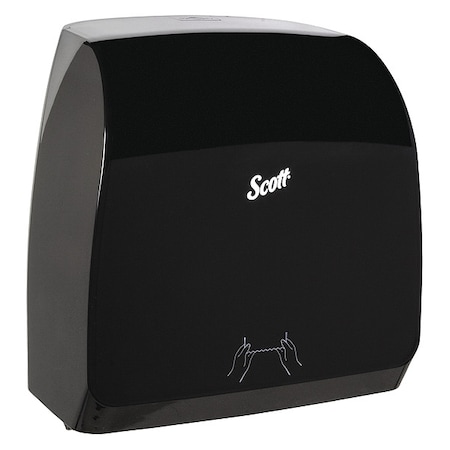 Slimroll Manual Towel Dispenser, Black, for Scott Orange Core Towels, 12.65