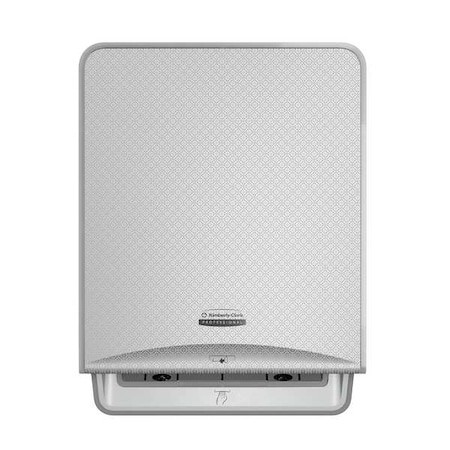 Paper Towel Dispenser, ICON, Hardwound, 8 in Paper Towel Wd, 1 3/4 in Core Dia, Plastic, Silver MPN:53691