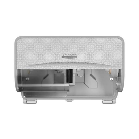 Toilet Paper Dispenser, ICON, Coreless, Horizontal Double Roll, Plastic, Silver MPN:53698