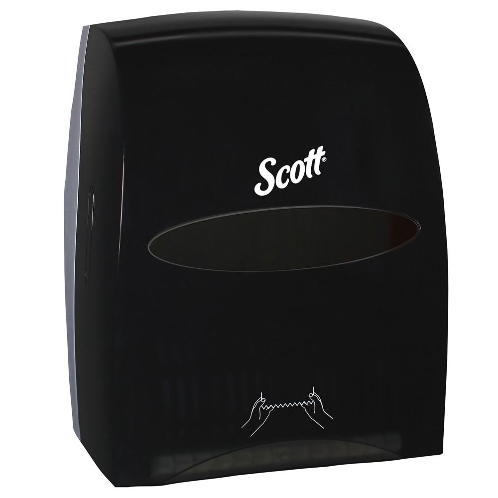 Scott Essential Hard Roll Towel Dispenser, 12.6inW x 10.2inD x 16.1inH, Black MPN:46253