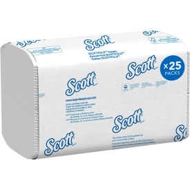 Scott® Pro Scottfold Towels 1-Ply 9.4 x 12.4 White 175 Towels/Pack 25 Packs/Carton 01980