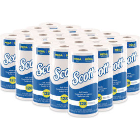 Scott® Kitchen Roll Towels 1-Ply 11 x 8.75 White 128/Roll 20 Rolls/Carton 41482