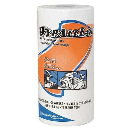 WypAll Power Clean L40 Extra Absorbent Towels (05027), Limited Use Towels, White, 24 Rolls/Case MPN:05027