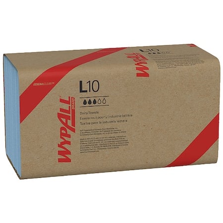 L10 Disposable Towels, Windshield Wipe, 2-Ply, Blue, 140 Wipes x 16 Packs, 2, 400 Wipes/Case MPN:05120