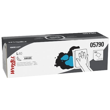 WypAll L40 Disposable Towels 05790 Pop-Up White 9 100 MPN:05790