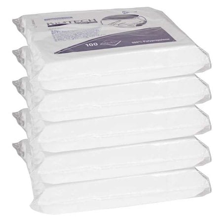 W4 Dry Cleanroom Wipes (33330), Double Bag, White, 12