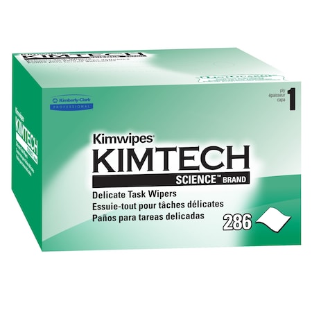 Kimwipes Delicate Task Kimtech Science Wipers 34155 White 1-Ply 60 Pop-Up, PK60 MPN:34155