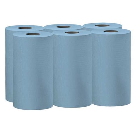 General Clean X60 Multi-Task Cleaning Cloths, Small Roll, Blue, 130 Sheets/Roll, 6 PK MPN:35431