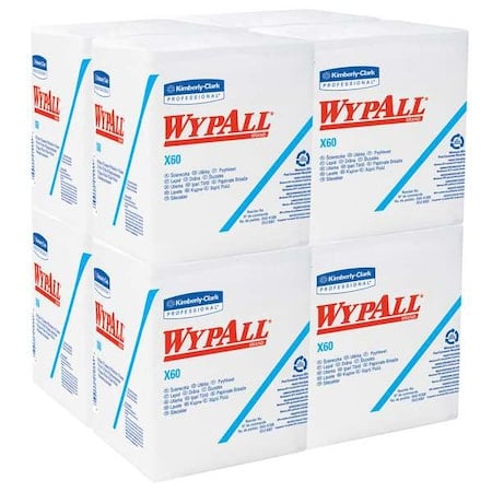 WypAll General Clean X60 Multi-Task Cleaning Cloths (41083), Washcloths Hydroknit, Quarterfold, PK8 MPN:41083
