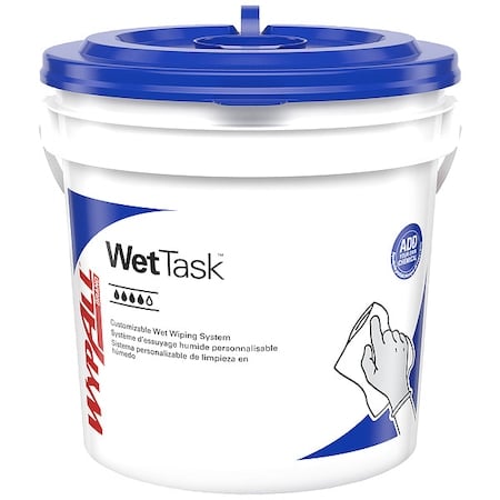 WypAll WetTask Customizable Wet Wiping System Buckets with Lids (51677), White, Standard Size, PK4 MPN:51677