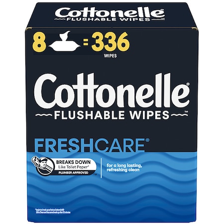 Body Wipes, FreshCare, 7.25 x 5 in Wipe, Soft Pack, 8 PK MPN:51826